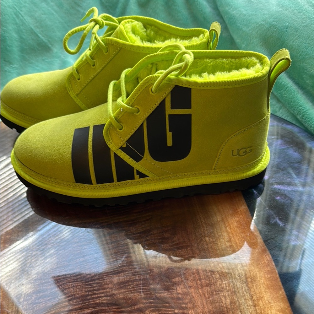 UGG Kids Neon Yellow Boots